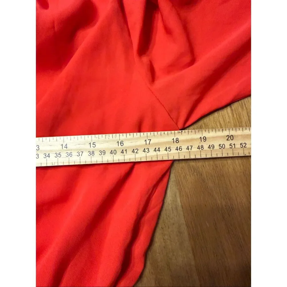 Nasty gal Womens Red Parigi Plunging Ruffle Romper Size medium - Picture 7 of 8